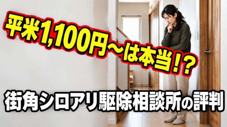 街角シロアリ駆除相談所の口コミ・評判は？料金の安さや1年後無料点検の真相を徹底解説
